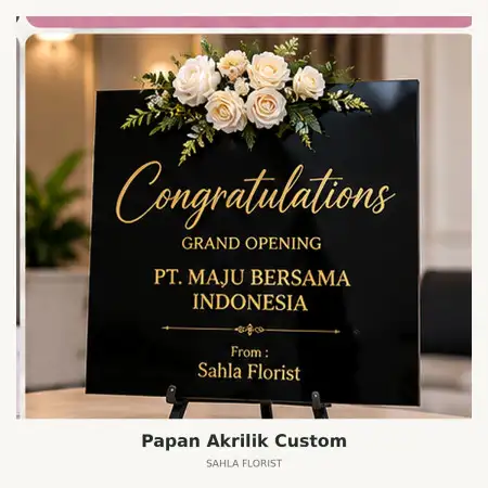 Papan Bunga Akrilik Casablanca